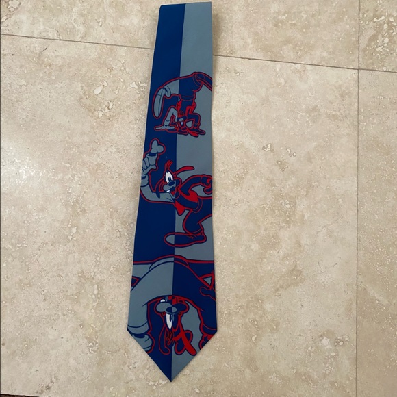 Mickey & Co. by Balancine Inc The Tie Works 100% silk Disney Goofy mens necktie - Picture 1 of 4